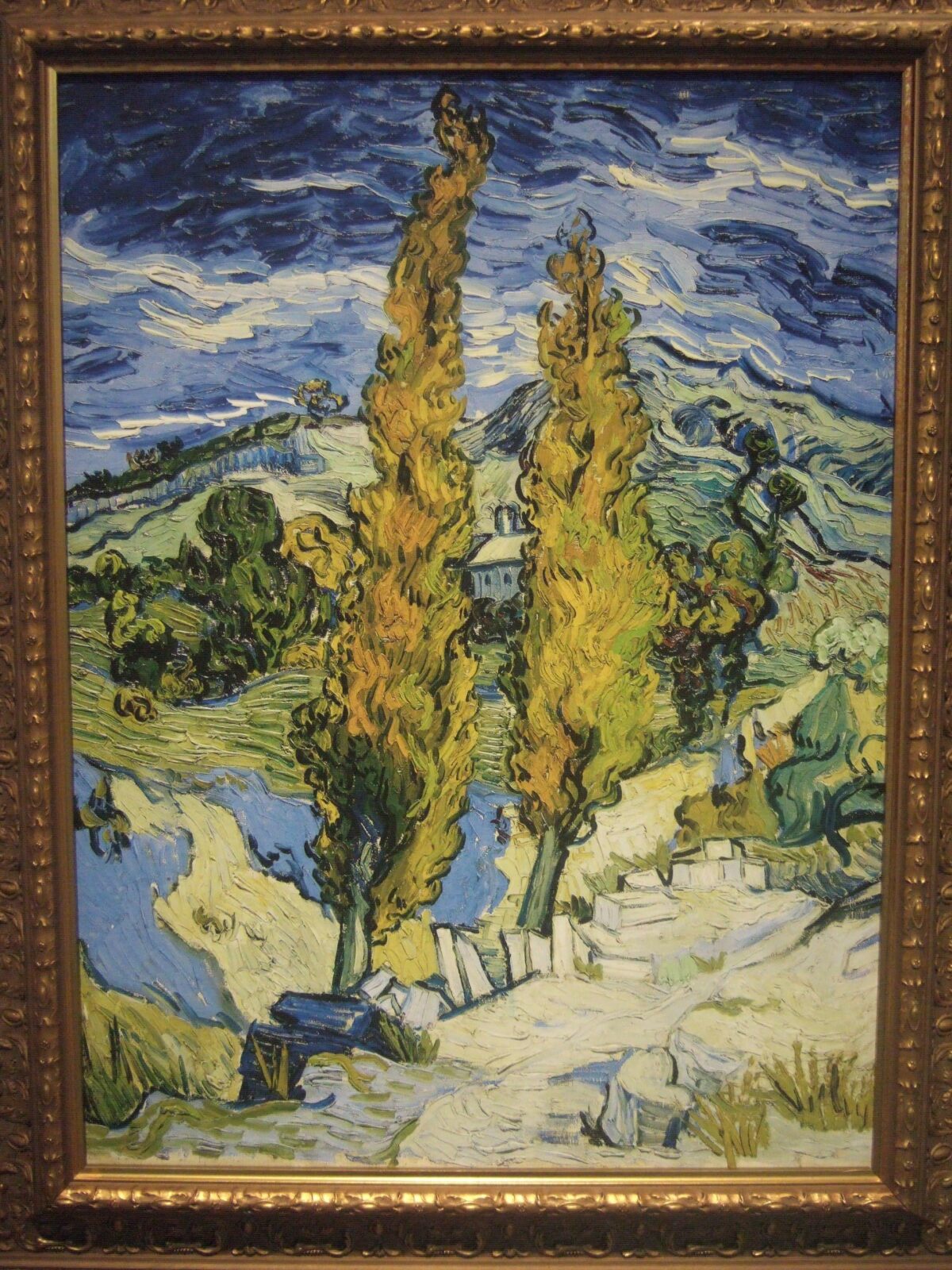 [Van Gogh] Two Poplars on a Road Through the Hills(1889)